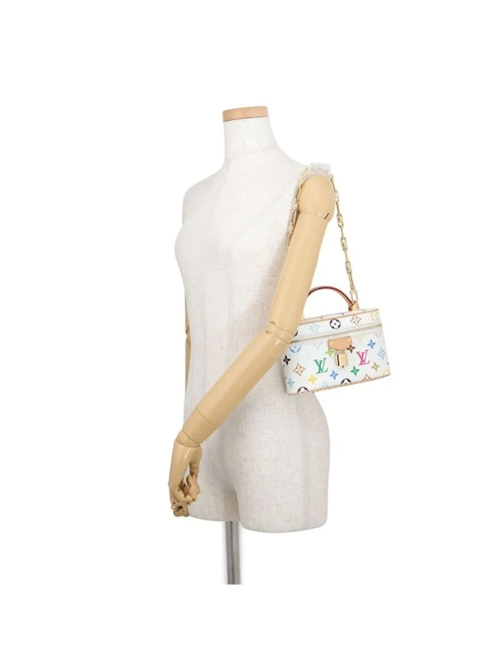 Louis Vuitton Handbag Monogram Multicolor LV Takashi Murakami Vanity Chain